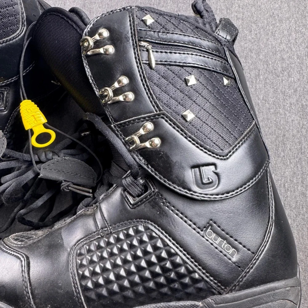 Burton Sapphire Snowboard Boots Womens 8 Black Studded Quilted Lace Up 25 JPN‎